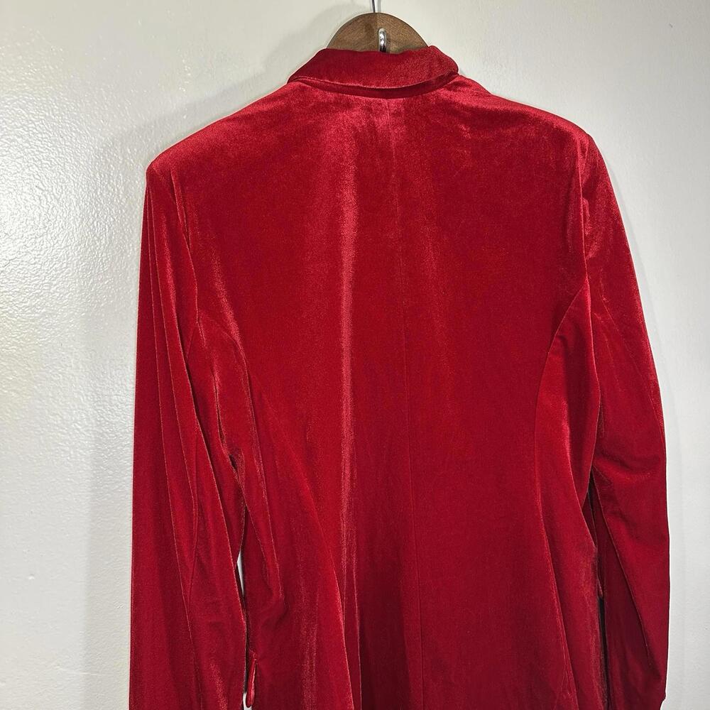 Premier Amour Velvet Womens Large Stretch Fabric Regular Fit Blazer Business - Picture 5 of 10